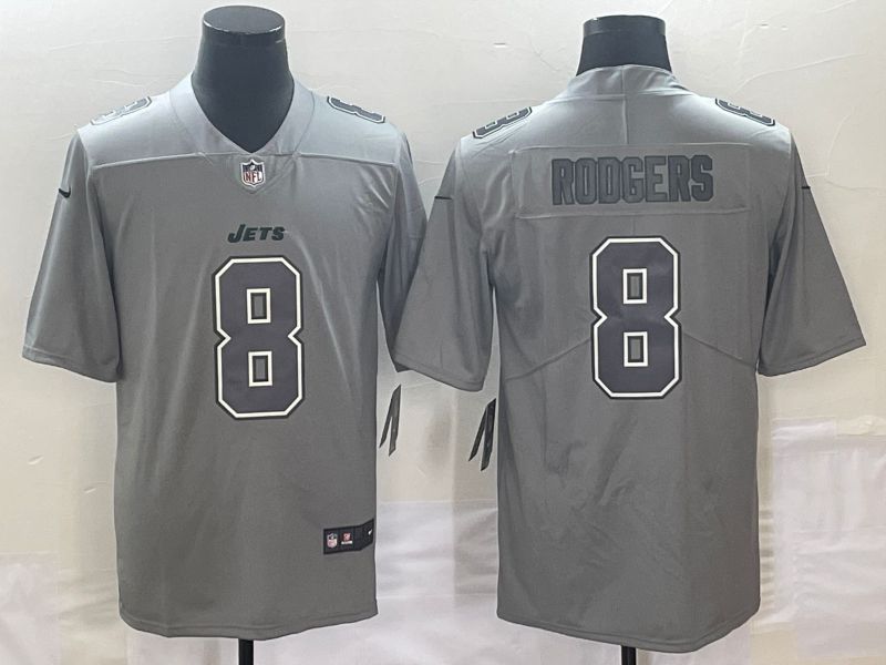 Men New York Jets #8 Rodgers Grey 2023 Nike Vapor Limited NFL Jersey->new york jets->NFL Jersey